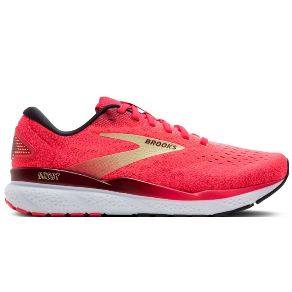 Women's Brooks Ghost 16, Pink/SunDried Tomato/Cream, 8 B Medium