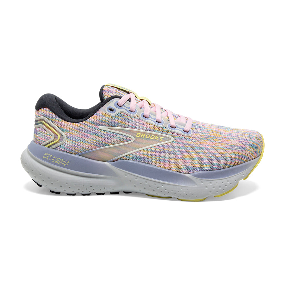 Women's Brooks Glycerin 21, Thistledown/Ebony/Corsage, 7 B Medium