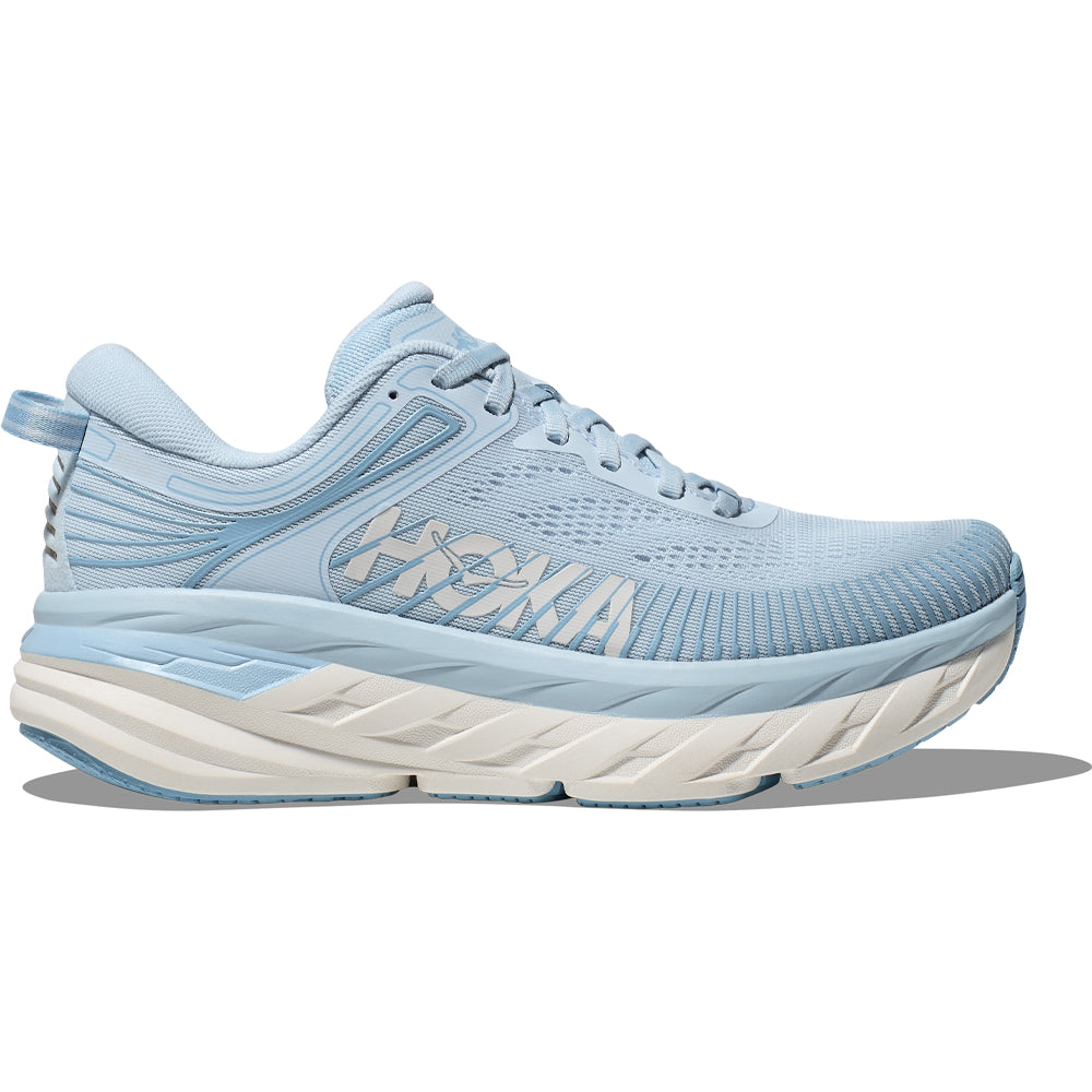 Women's Hoka Bondi 7, Ice Water/White, 9 B Medium