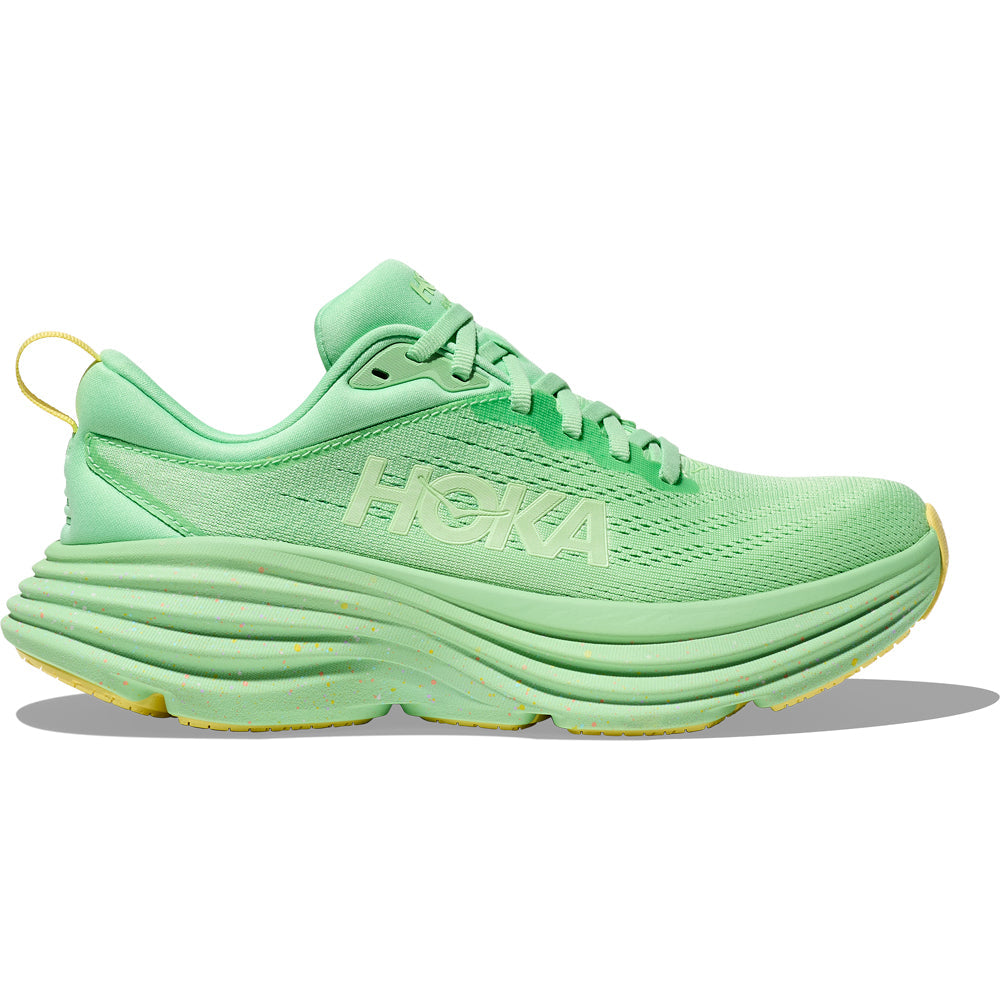 Women's Hoka Bondi 8, Lime Glow/Lemonade, 7 B Medium