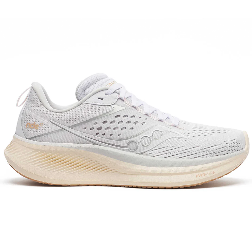 Women's Saucony Ride 17, White/Pearl, 7.5 B Medium