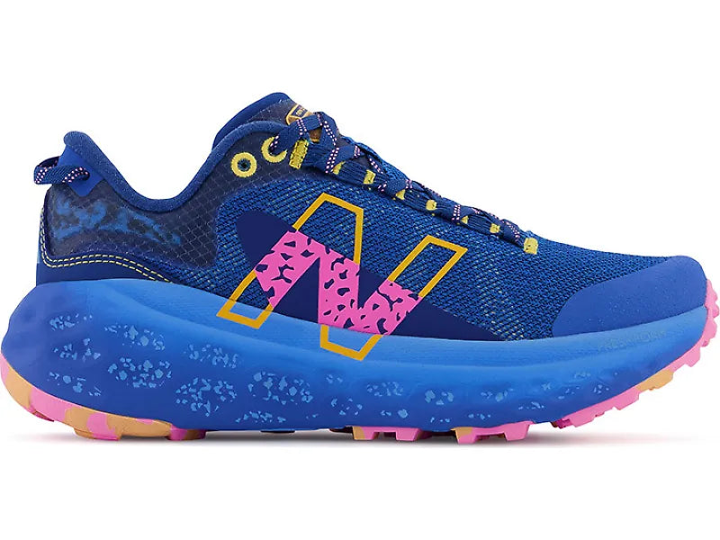 Women's New Balance Fresh Foam More Trail V2, Serene Blue/Vibrant Apricot, 10 B Medium