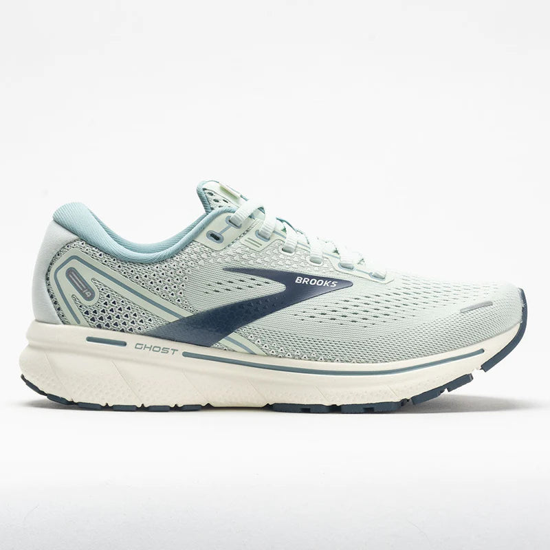 Women's Brooks Ghost 14, Aqua Glass/Whisper White/Navy, 6 B Medium