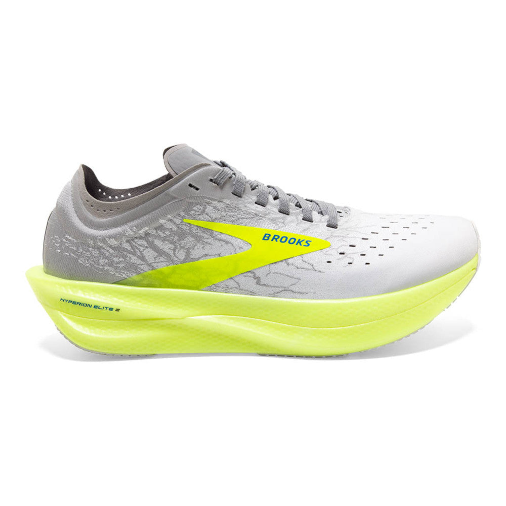 Men's Brooks Hyperion Elite 2, White/Silver/Nightlife, 9.5 D Medium