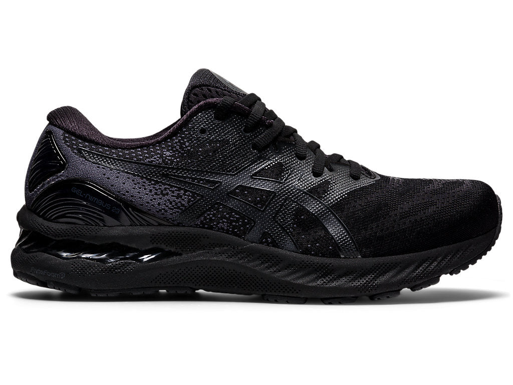 Men's Asics Gel-Nimbus 23, Black/Black, 12.5 D Medium