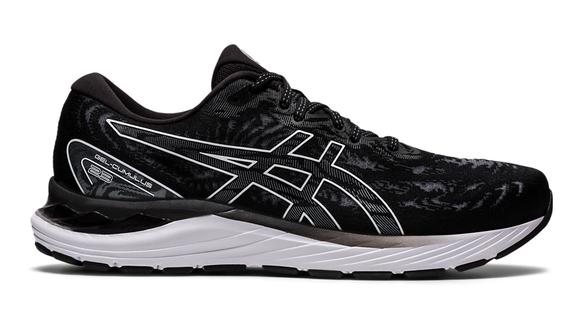 Men's Asics Gel-Cumulus 23, Black/White, 13 2E Wide