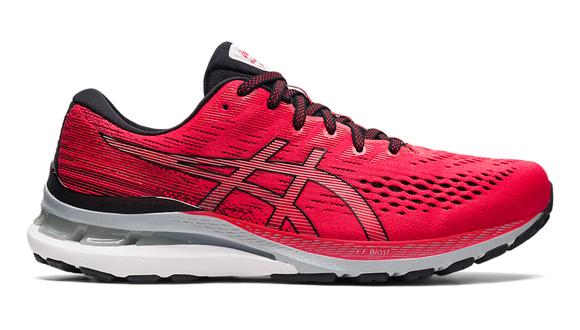 Men's Asics GEL-Kayano 28, Electric Red/Black, 10 D Medium