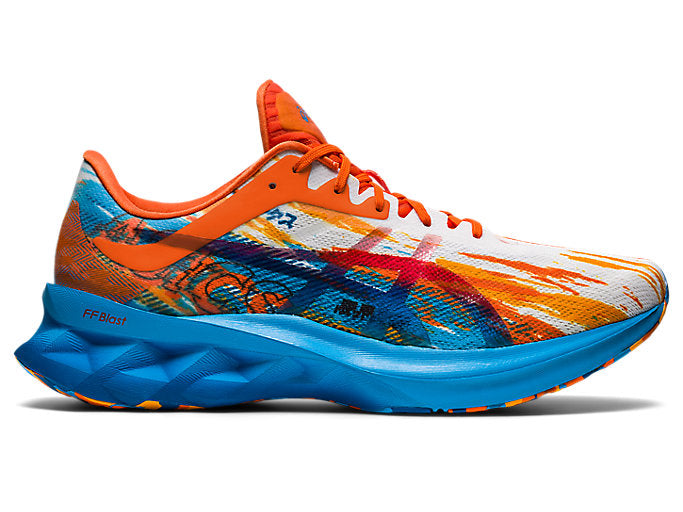 Men's Asics Novablast, Digital Aqua/Marigold Orange, 11.5 D Medium
