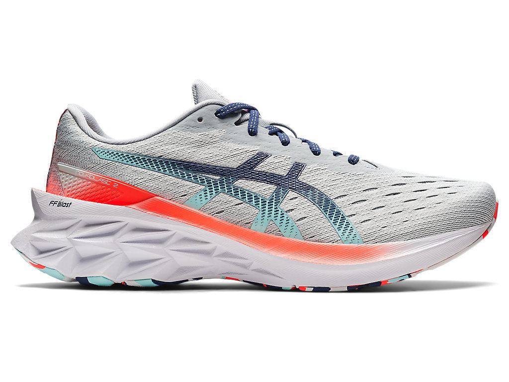 Men's Asics NOVABLAST 2, Glacier Grey/Thunder Blue, 9 D Medium