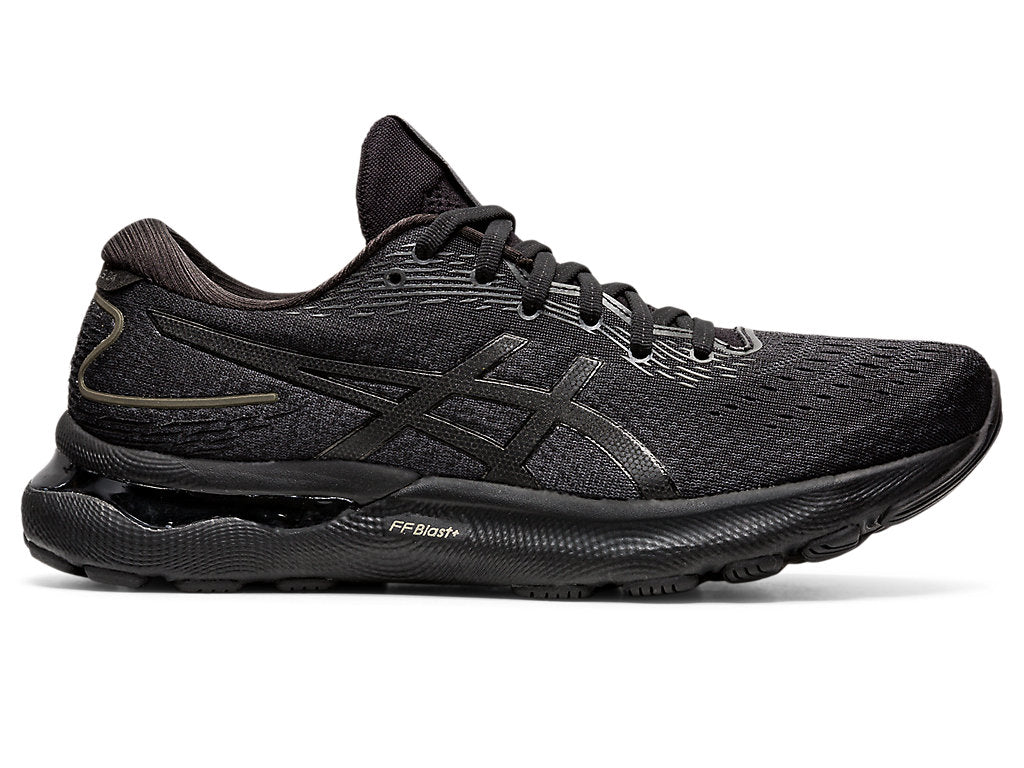 Men's Asics Gel-Nimbus 24, Black/Black, 8.5 D Medium