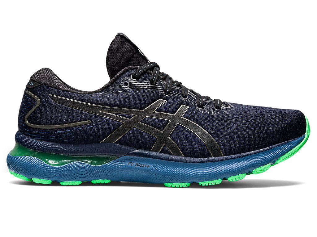 Men's Asics Gel-Nimbus 24, Black/Gunmetal, 10.5 D Medium