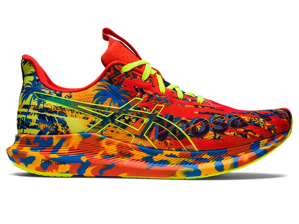 Men's Asics Noosa Tri 14, Cherry Tomato/Safety Yellow, 9 D Medium