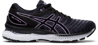 Women's Asics Gel-Nimbus 22, Black/Lilac Tech, 9 B Medium