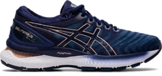 Women's Asics Gel-Nimbus 22, Black/Rose Gold, 9.5 B Medium