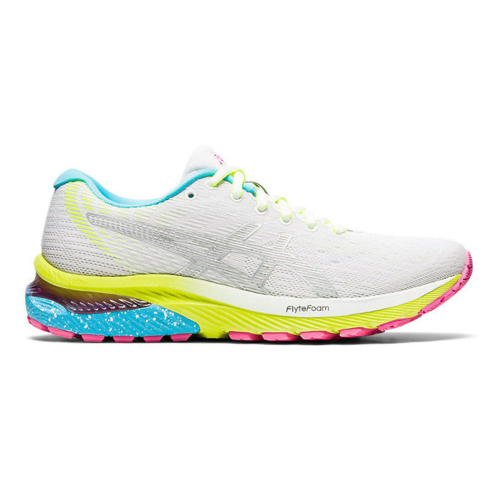 Women's Asics Gel-Cumulus 22, Lite-Show White/Pure Silver, 6 B Medium