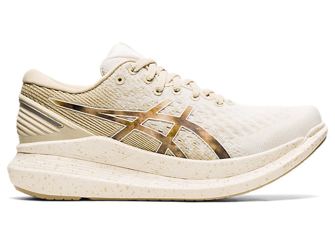 Women's Asics Glideride 2, Cream/Putty, 8 B Medium