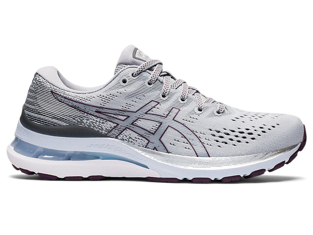 Women's Asics Gel-Nimbus 24, Piedmont Grey/Deep Plum, 7.5 B Medium