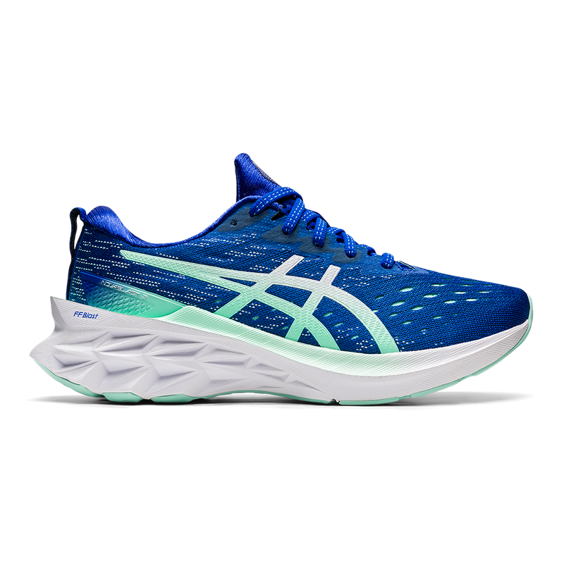 Women's Asics Novablast 2, Lapis Lazuli Blue/White, 9.5 B Medium