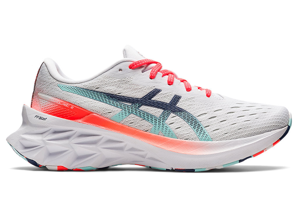Women's Asics Novablast 2, White/White, 11 B Medium