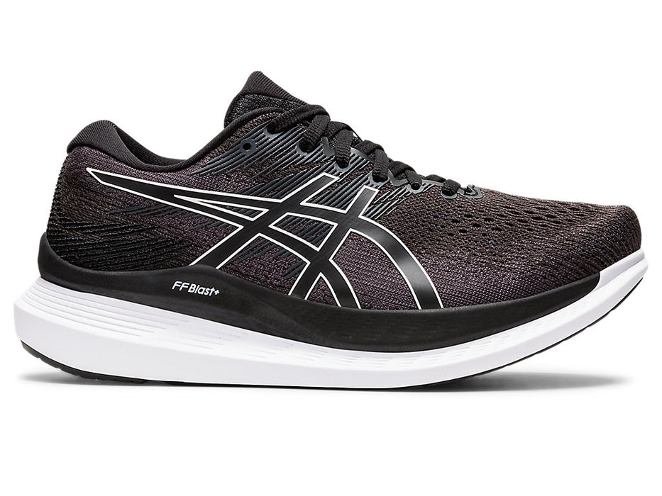 Women's Asics Glideride 3, Black/White, 6.5 B Medium