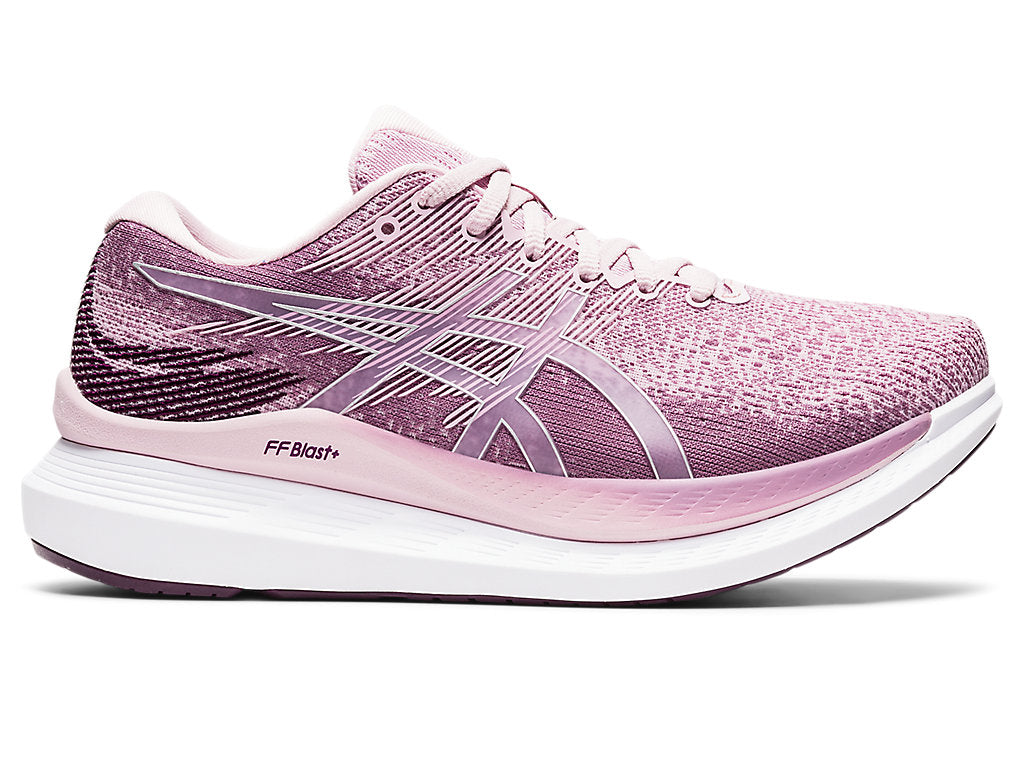 Women's Asics Glideride 3, Rosequart/Deep Plum, 9 B Medium