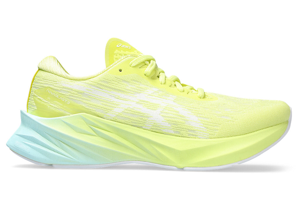 Women's Asics Novablast 3, Glow Yellow/White, 10.5 B Medium