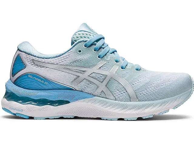 Women's Asics Gel-Nimbus 23, Aqua Angel/Pure Silver, 6 B Medium