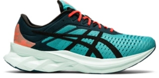 Men's Asics Novablast, Techno Cyan/Black, 8.5 D Medium