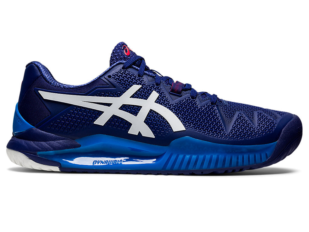 Men's Asics Gel-Resolution 8, Dive Blue/White, 12.5 D Medium