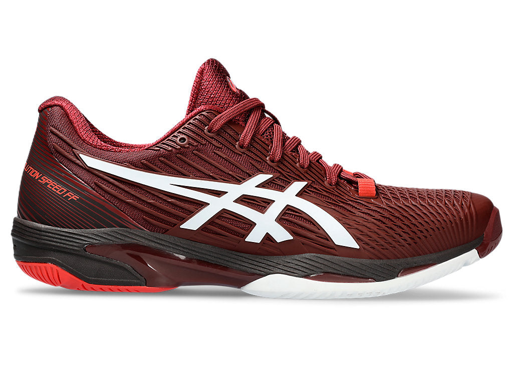 Men's Asics Solution Speed FlyteFoam 2, Antique Red/White, 9 D Medium