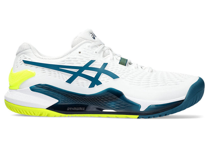 Men s Asics Gel Resolution 9 White Restful Teal 12 2E Wide
