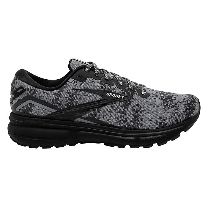 Men's Brooks Ghost 15, Black/Oyster/Primer, 11.5 D Medium