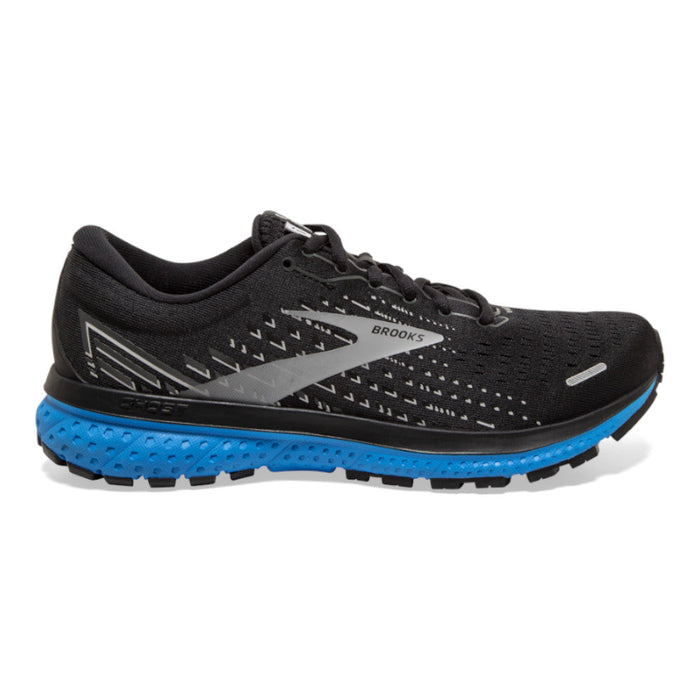 Men's Brooks Ghost 13, Black/Grey/Blue, 9 D Medium