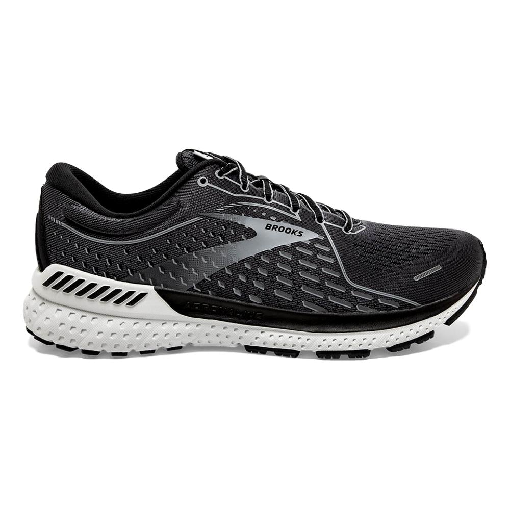 Men's Brooks Adrenaline GTS 21, Grey/Black, 10.5 2E Wide