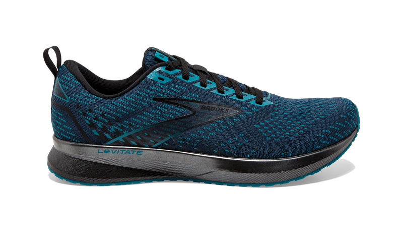 Men's Brooks Levitate 5, Titan/Crystal Teal/Black, 10 D Medium