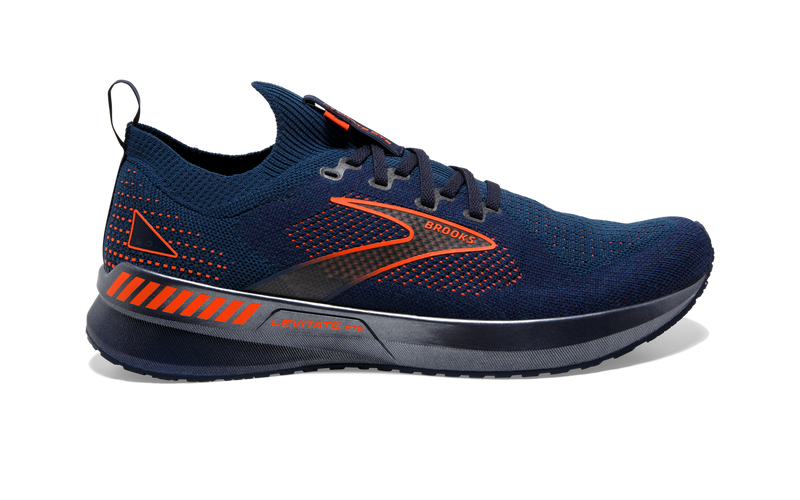Men's Brooks Levitate StealthFit GTS 5, Peacoat/Titan/Flame, 10.5 D Medium