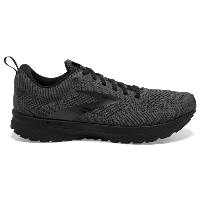 Men's Brooks Revel 5, Black/Ebony/Cherry, 13 D Medium