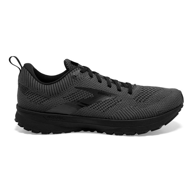 Men's Brooks Revel 5, Black/Ebony/Black, 8.5 D Medium