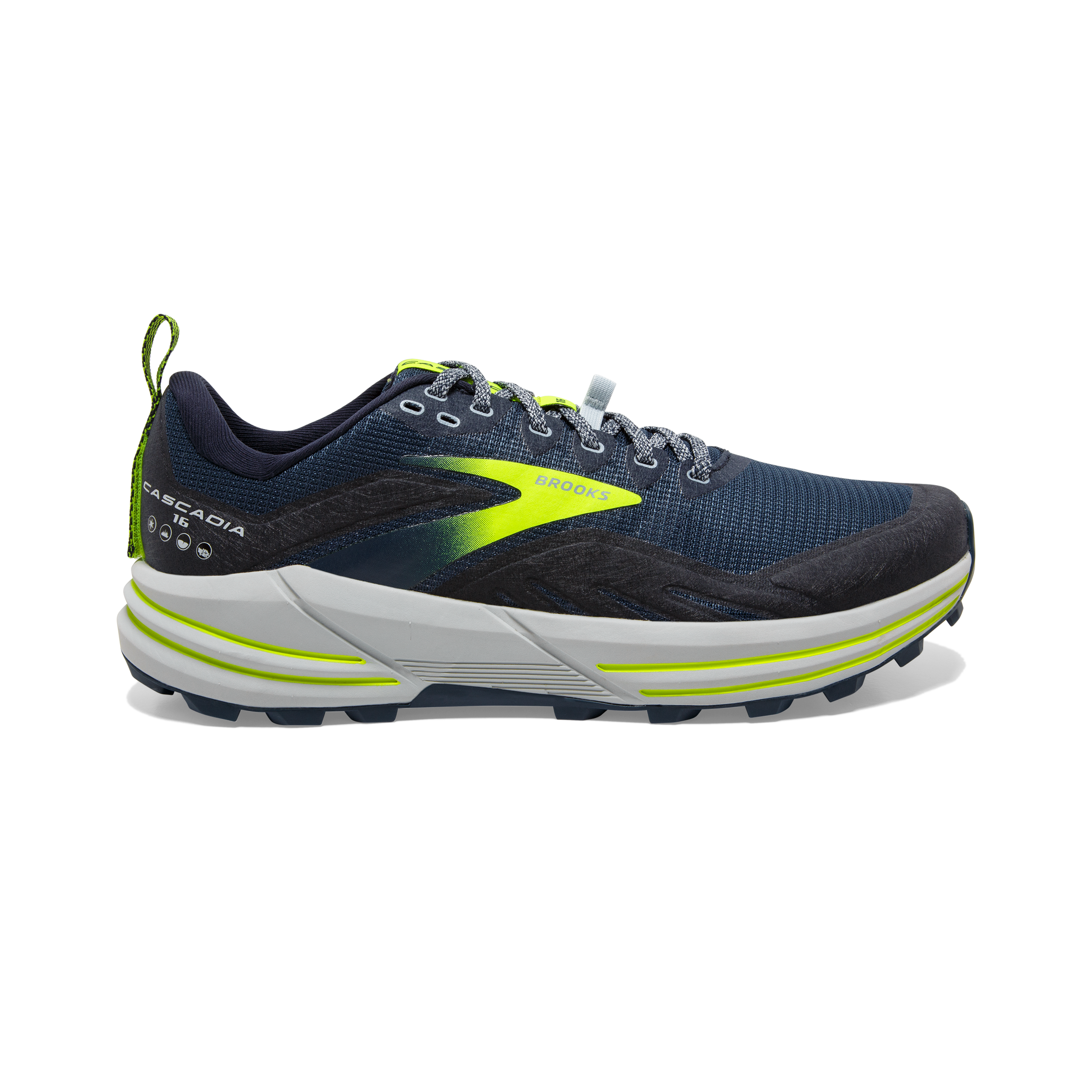 Men's Brooks Cascadia 16, Titan/Peacoat/Nightlife, 13 D Medium