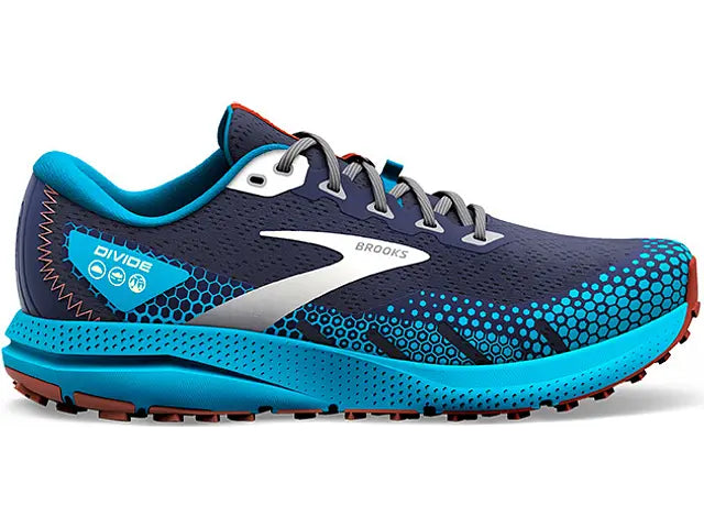 Men's Brooks Divide 3, Peacoat/Atomic Blue/Rooibos, 11 D Medium