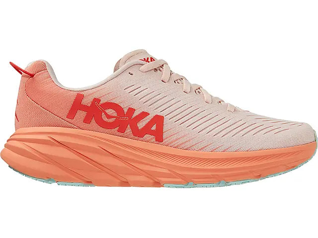 Women's Hoka One One Rincon 3, Silver Peony/Cantaloupe, 9.5 B Medium