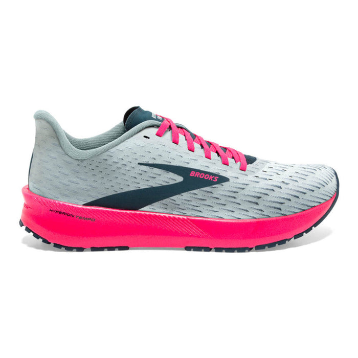 Women's Brooks Hyperion Tempo, Ice Flow/Navy/Pink, 8.5 B Medium