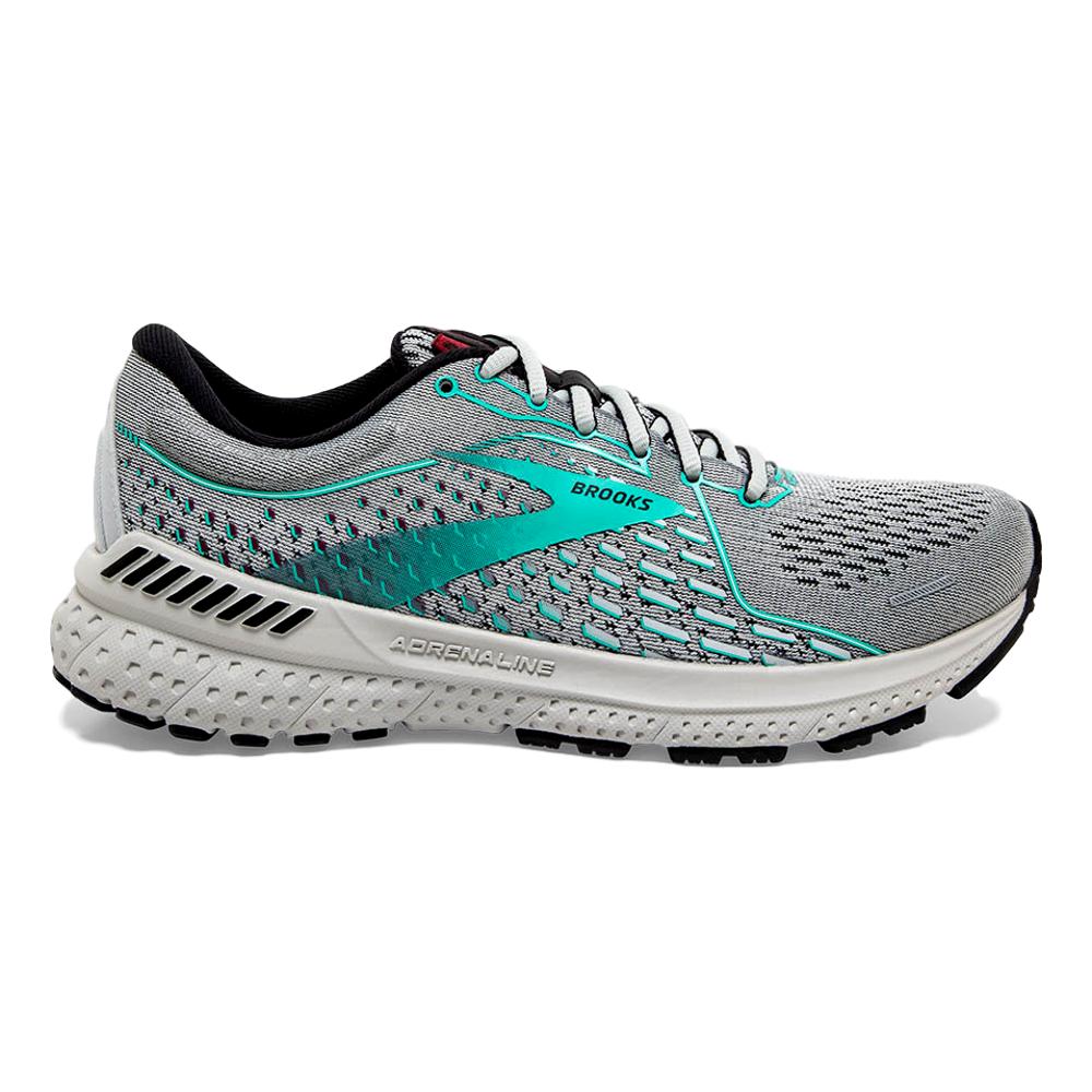 Women's Brooks Adrenaline GTS 21, Jet Stream/Black/Atlantis, 10 B Medium