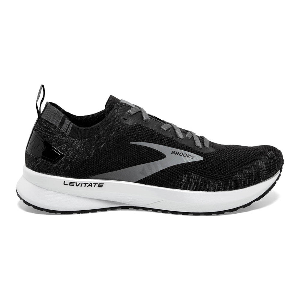 Women's Brooks Levitate 4, Black/Blackened Pearl/White, 8.5 B Medium