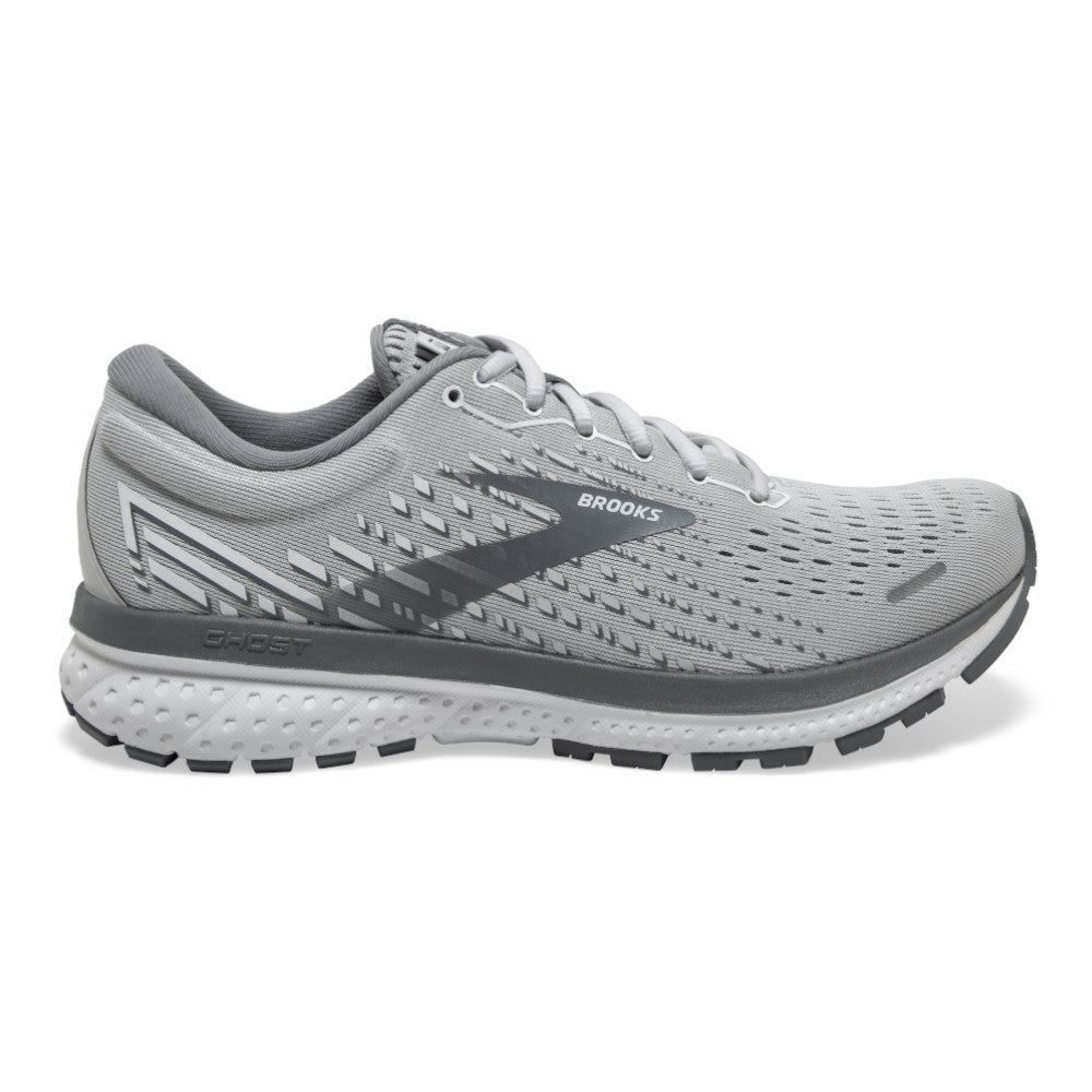 Women's Brooks Ghost 13, Alloy/Oyster/White, 7 D Wide