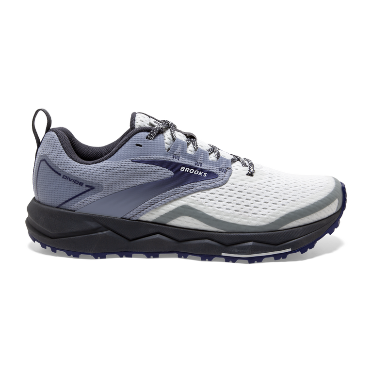 Women's Brooks Divide 2, Grey/Dawn/Blue Ribbon, 8 B Medium