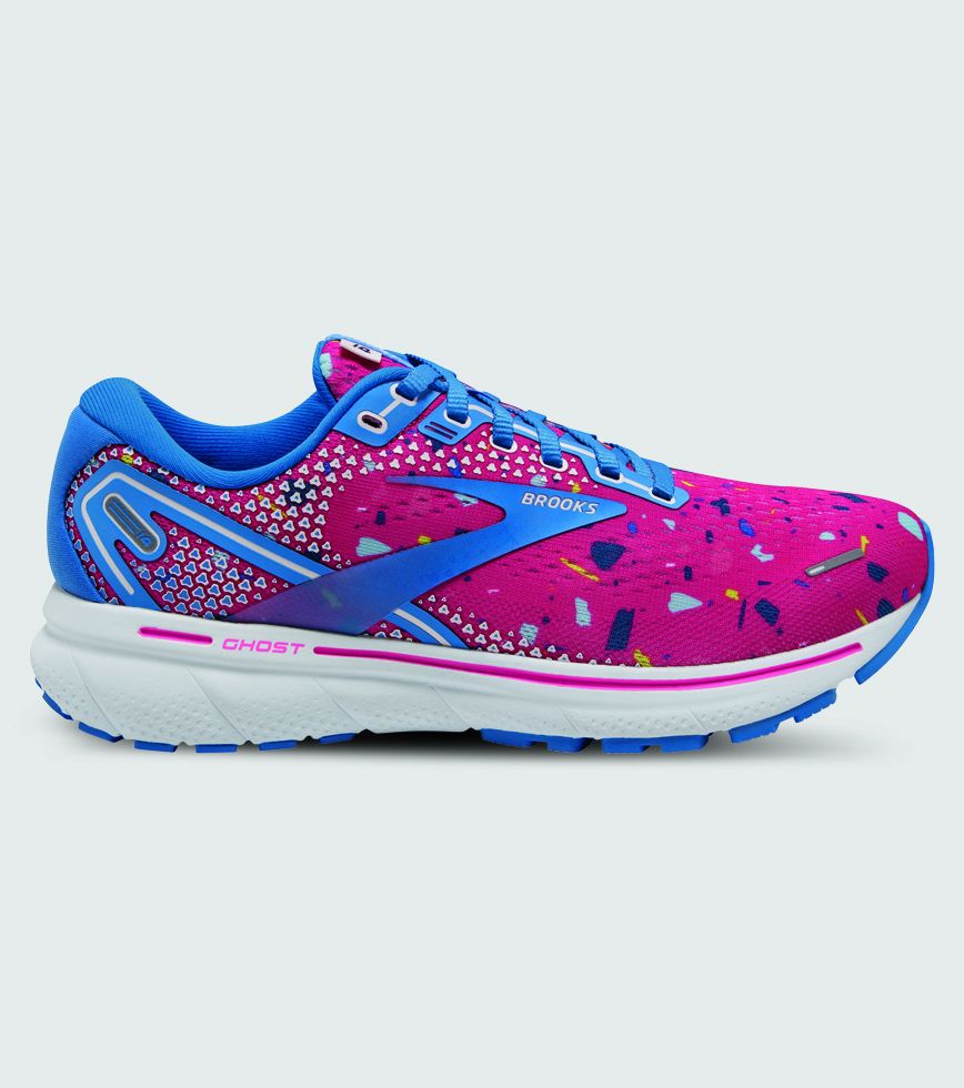 Women's Brooks Ghost 14, Beetroot/Campanula/Pink, 6 B Medium