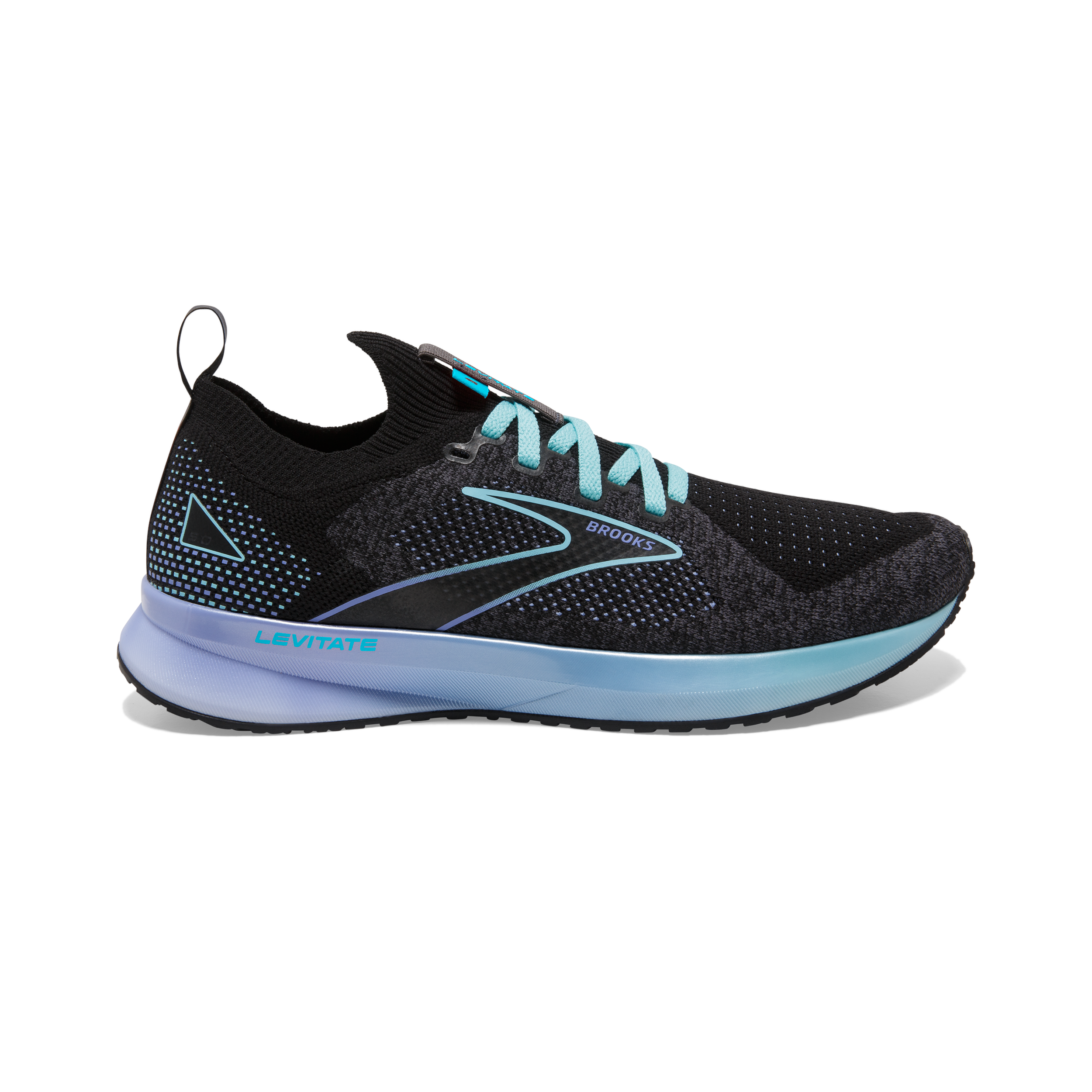 Women's Brooks Levitate Stealthfit 5, Bluefish/Cornflower/Black, 10 B Medium