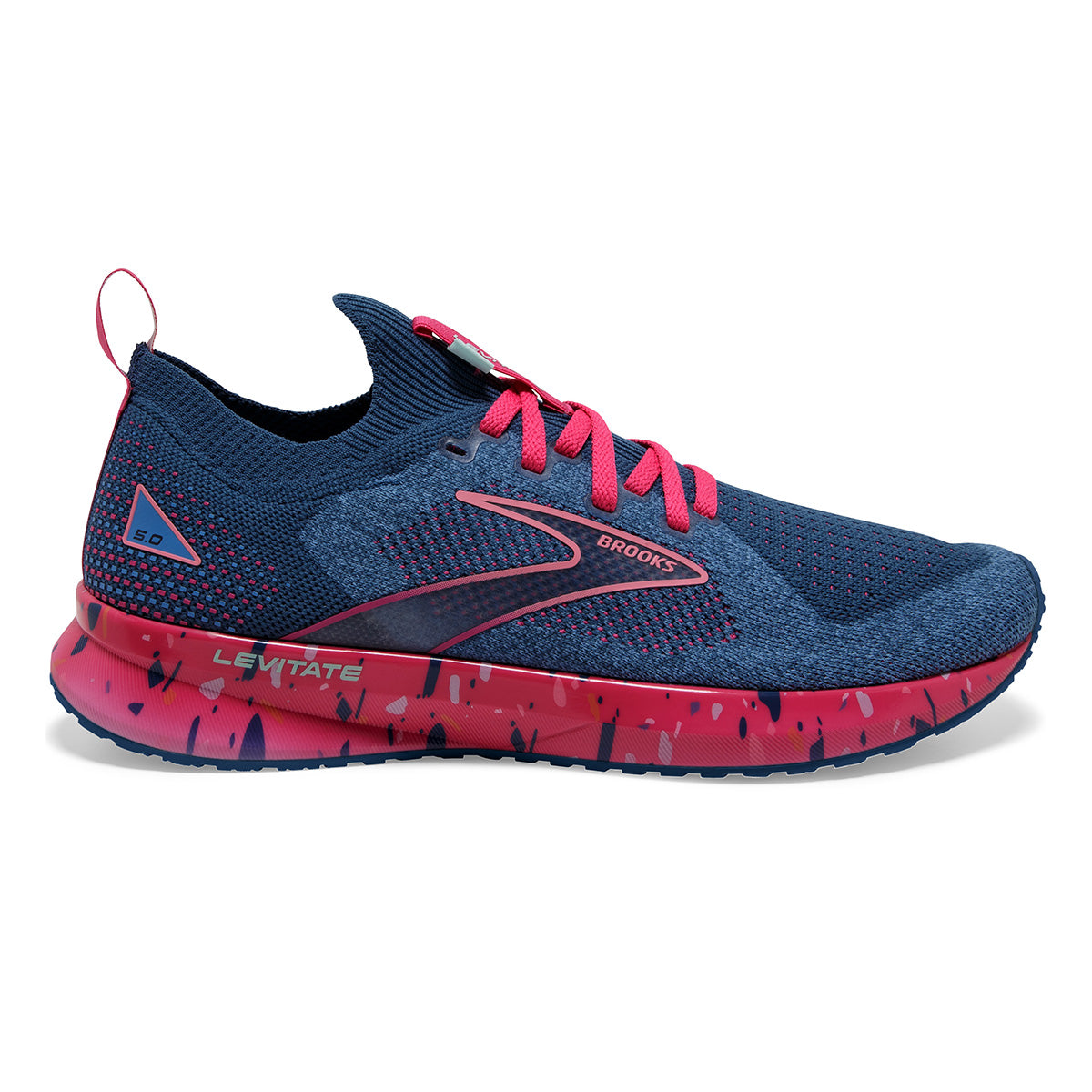 Women's Brooks Levitate StealthFit 5, Blue/Beetroot/Plume, 6 B Medium