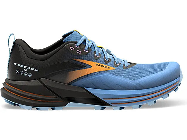 Women s Brooks Cascadia 16 Blue Black Yellow 6 B Medium